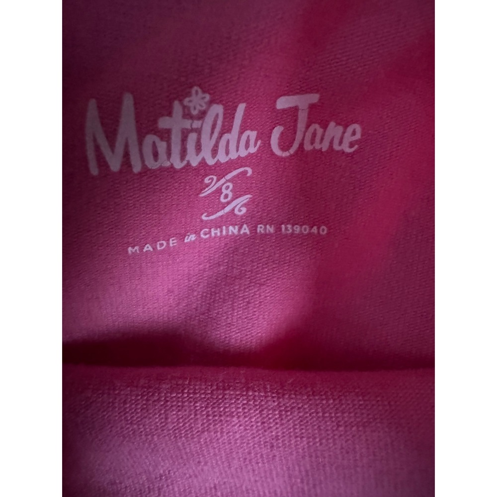 Matilda Jane Moments with You Born to Dance‎ Leotard Pink Teal Ruffle Size 8 - Picture 3 of 5